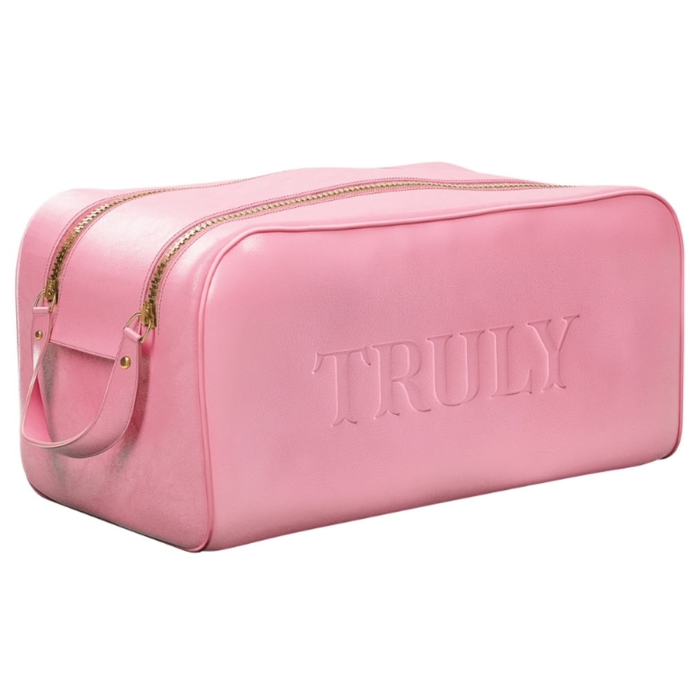 TRULY BARBIE COLLECTION SIGNATURE VANITY CASE MADE WITH 100% VEGAN LEATHER.